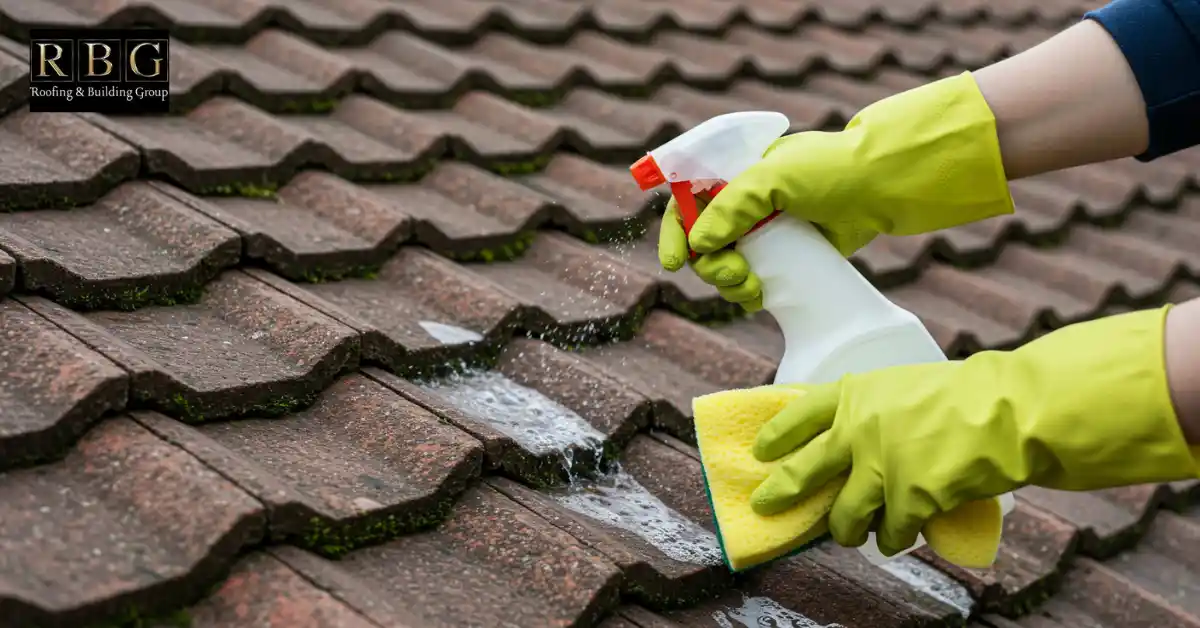 How To Clean Roof Tiles Without Pressure Washer 5 Apply Cleaning Solution