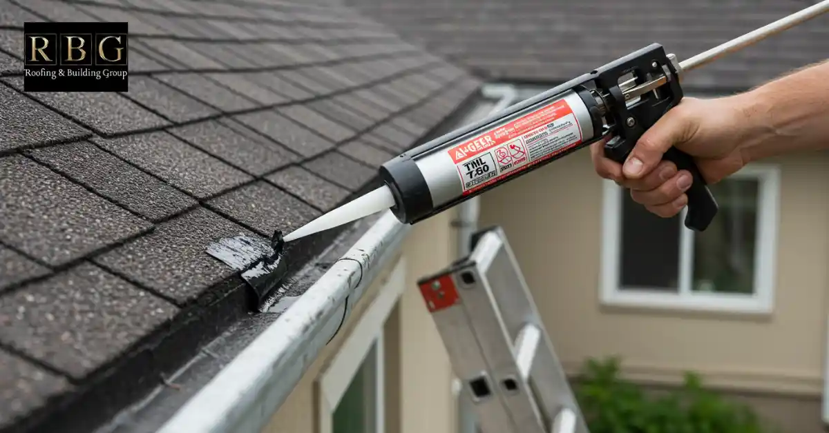 How to Fix a Leaking Gutter Joint? 7 Apply the Gutter Sealant