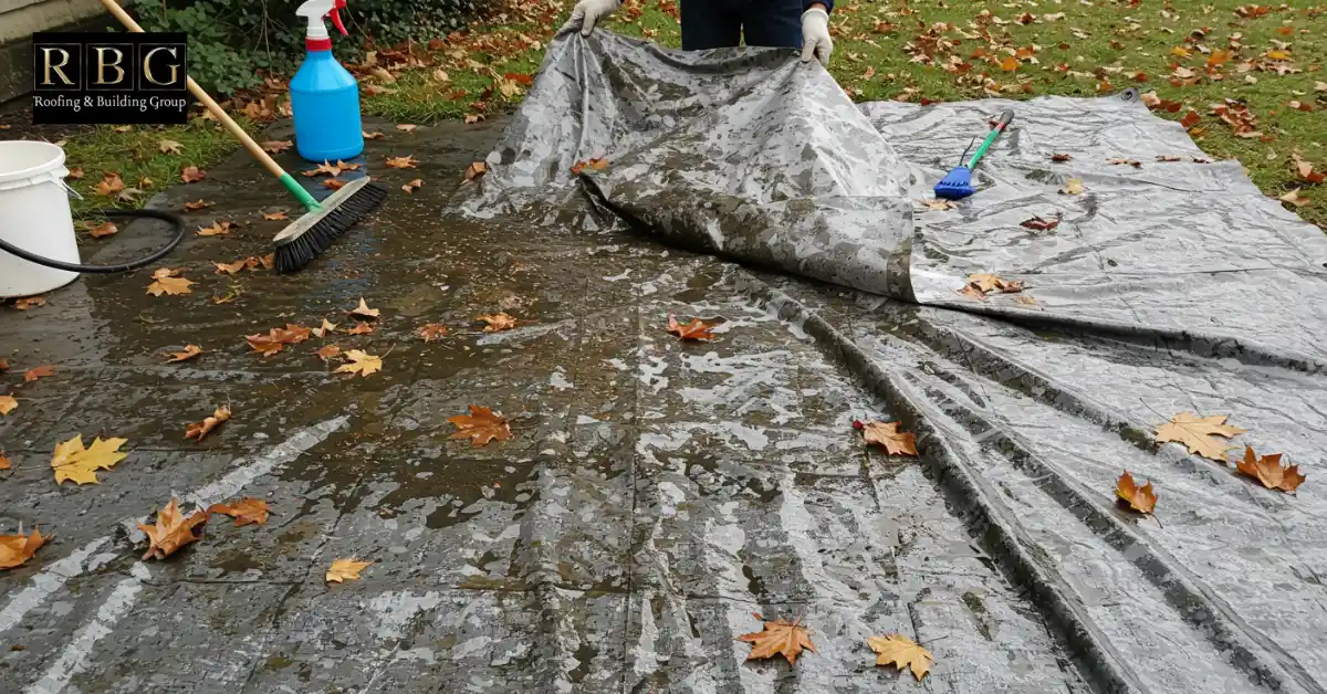 How To Clean Roof Tiles Without Pressure Washer 7 Clean the Area