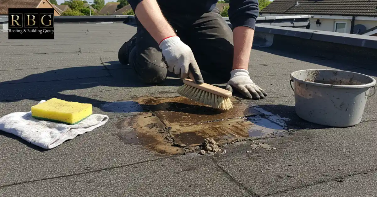 How To Fix A Leaking Flat Roof? 3 Clean the Area