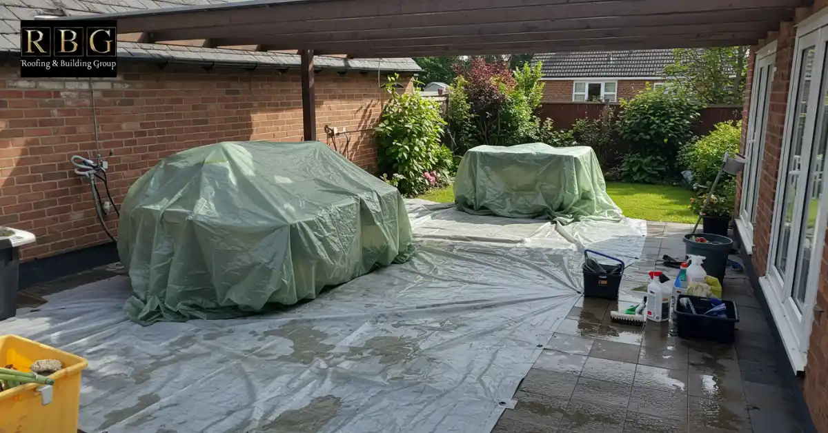 How To Clean Roof Tiles Without Pressure Washer 3 Cover the Area Below