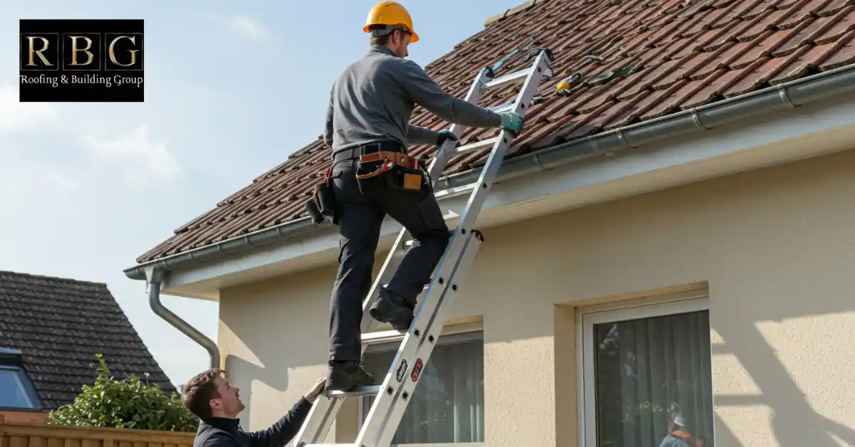 How to Replace a Broken Roof Tile 2 Get to the Roof Safely