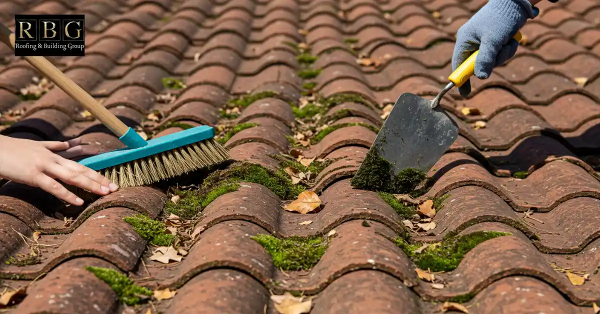 How To Clean Roof Tiles Without Pressure Washer 4 Use a Broom or a Trowel
