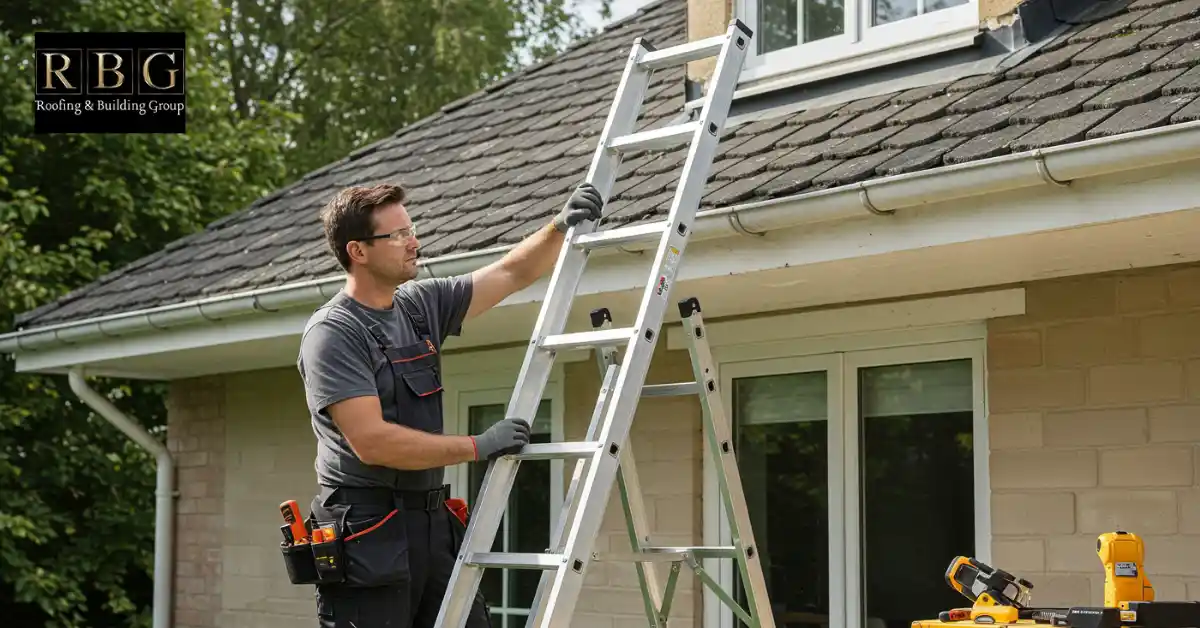 How to Fix a Leaking Gutter Joint? 3 Use a Strong Ladder