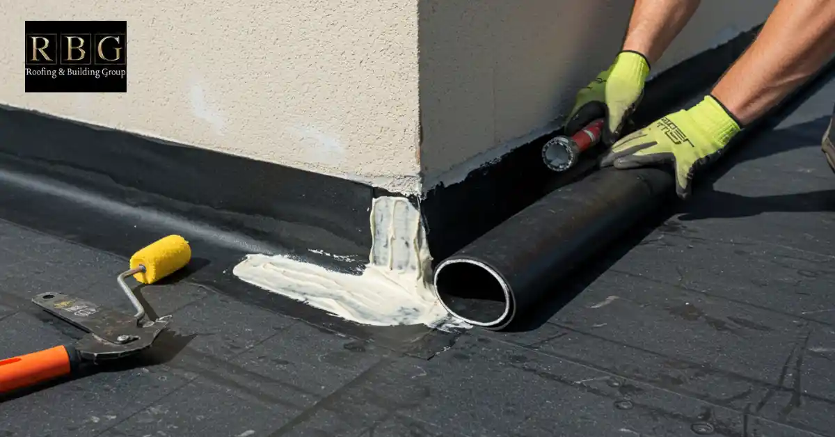 How to Install EPDM Roofing 4 Contact Adhesive for Edges and Upstands
