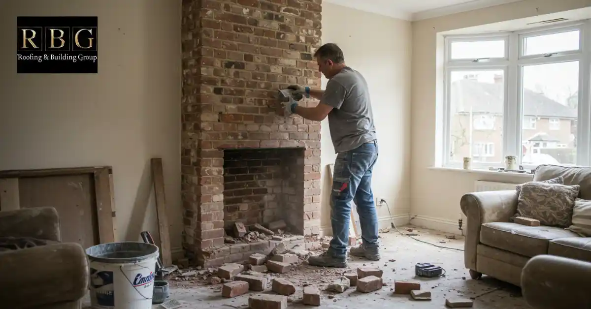 How to Remove Chimney Breast 6 Start Breaking Down the Chimney Breast