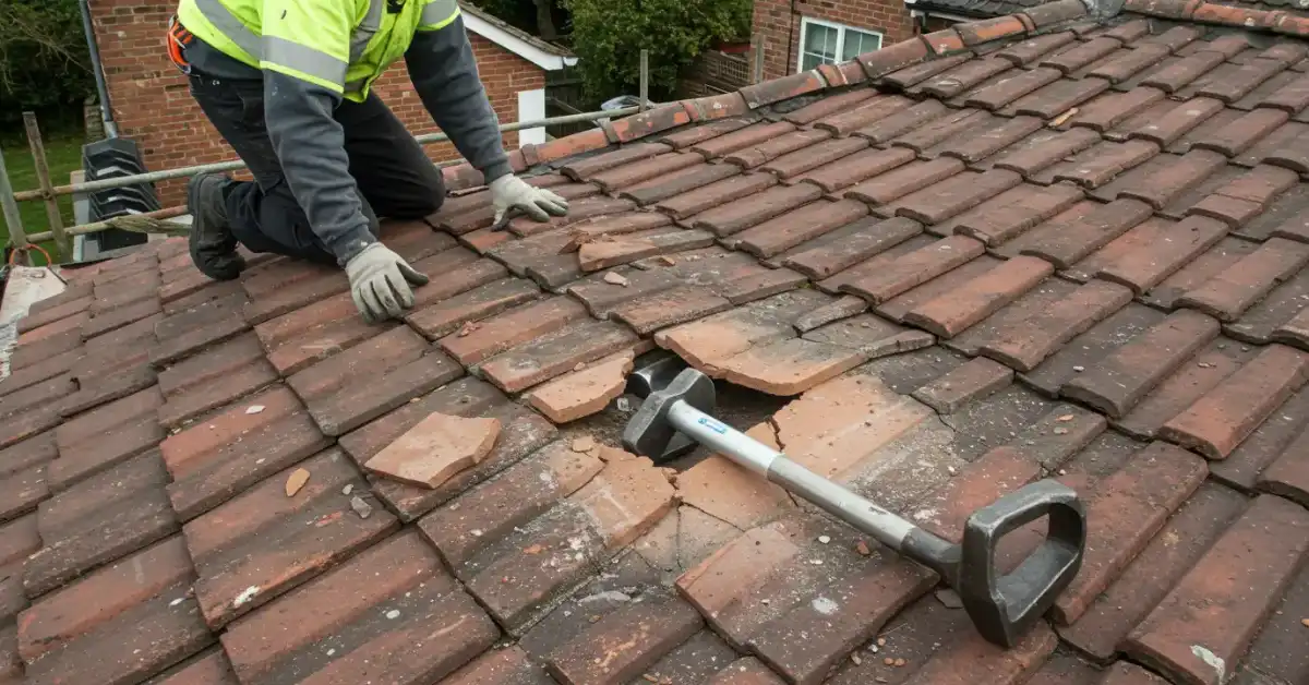 Does Home Insurance Cover Roof Leaks? 3 Accidental damage on roof tiles from dropped tool