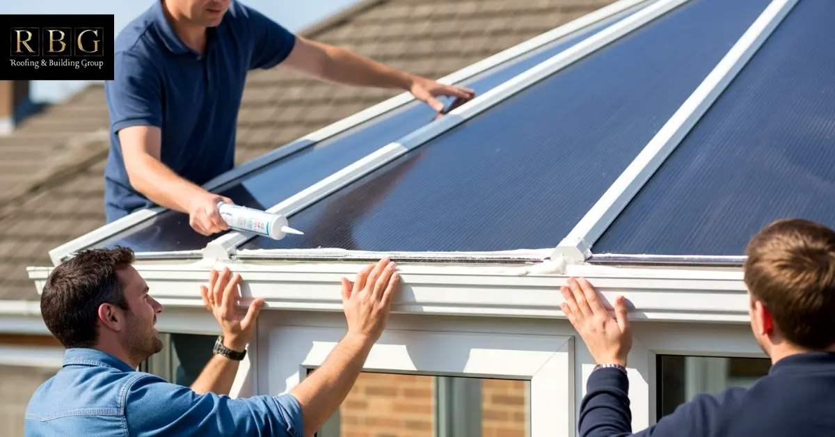 Repositioning the panel onto the roof