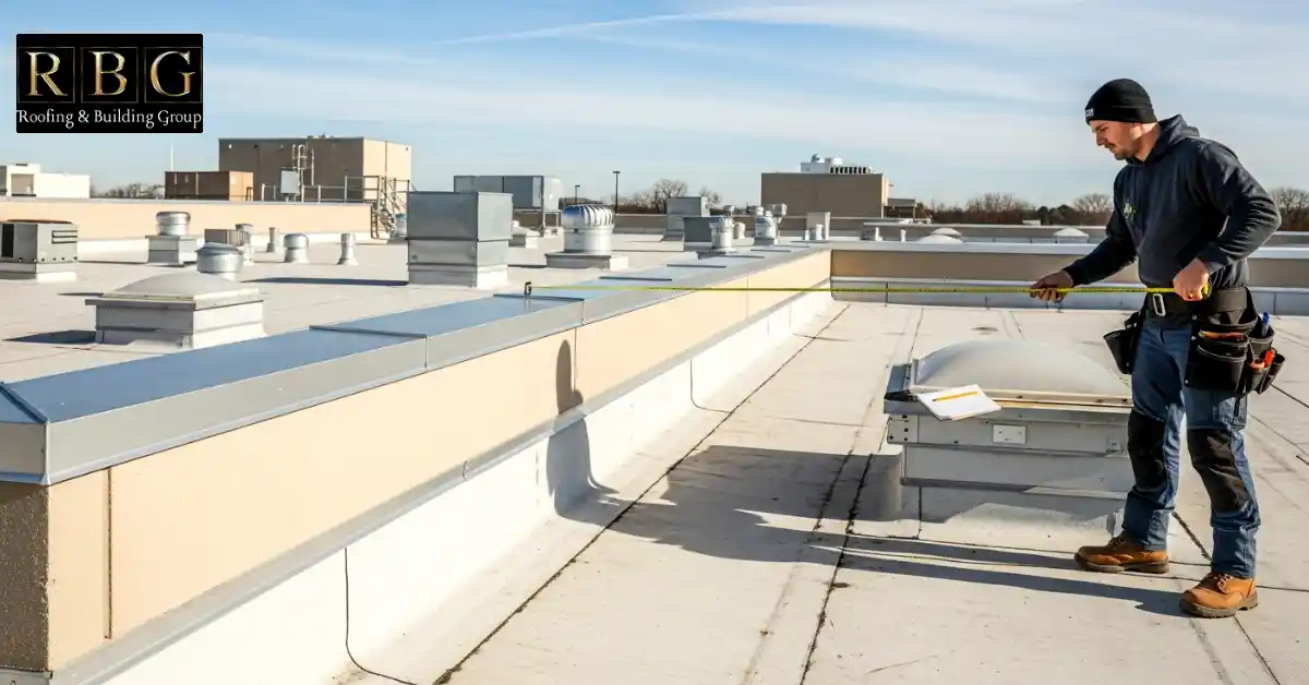 How to felt a flat roof in UK 2 Measuring the length and width of a flat roof