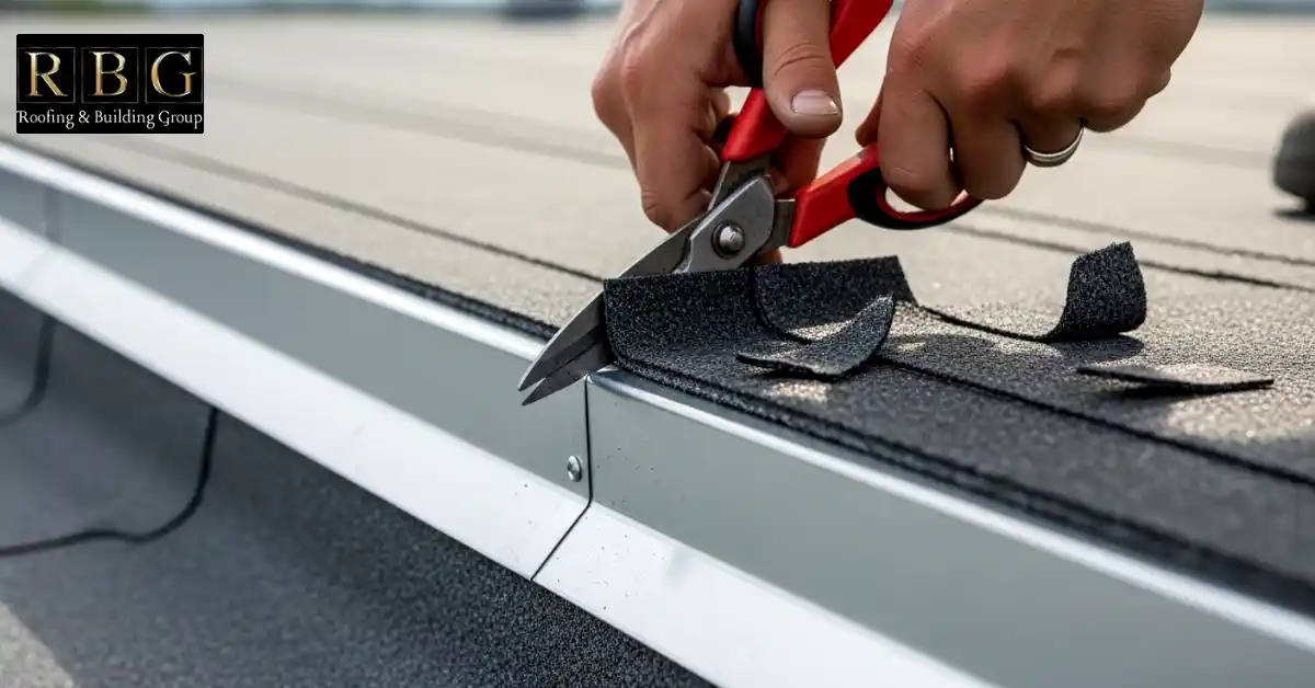 How to felt a flat roof in UK 7 Trimming roofing felt edges neatly