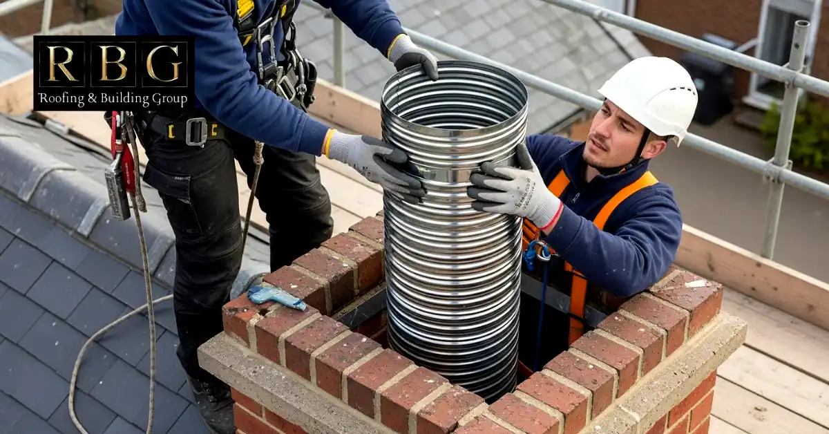 Guide for Chimney Repair Cost in the UK 2025 4 Installing a new chimney flue pipe.