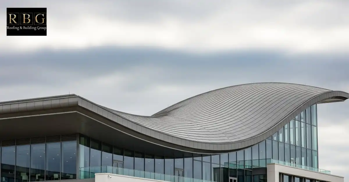 Curved roof design showing unique roof shapes in modern construction