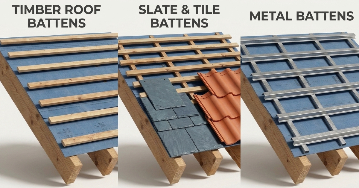 types of roof batterns